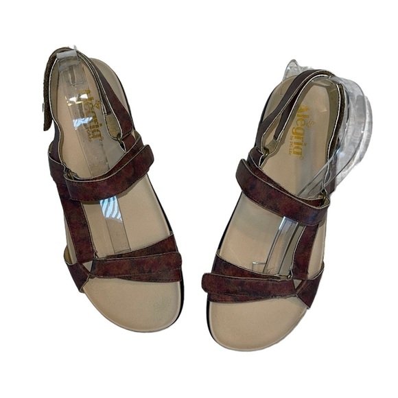 Alegria Adjustable Backstrap Sandals Henna Cognac & Roses. Size 41 (10 1/2 - 11) - Picture 5 of 14